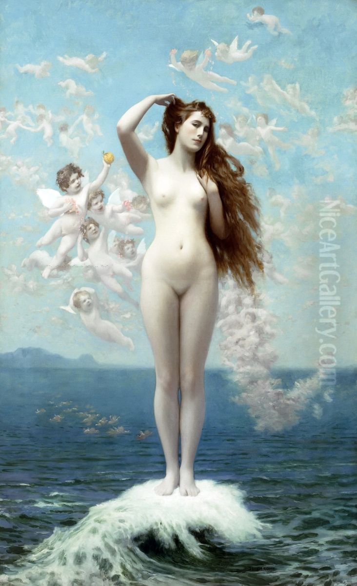 Venus Rising Oil Painting by Jean-Leon Gerome