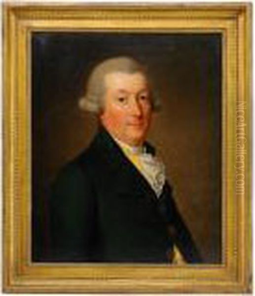 Portratt Av Vinhandlaren John Forster Och Dennes Hustru Elizabeth Oil Painting by Adolf Ulrik Wertmuller