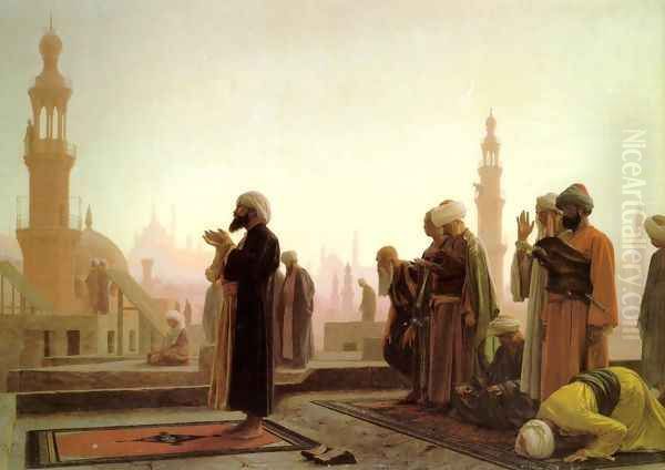 Prayer In Cairo Oil Painting by Jean-Leon Gerome