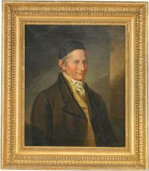 Portratt Av Sockerbrukspatron 
Christian Dybeck Ikladd Brun Rock Och Gul Sidenvast - Midjebild Oil Painting by Fredrik Westin