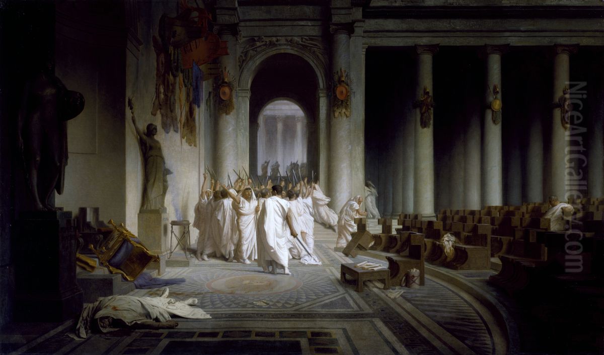 The Death of Caesar Oil Painting by Jean-Leon Gerome
