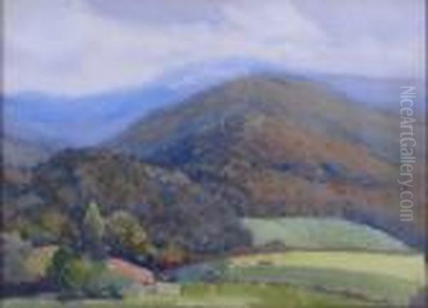 Depicting Autumn Hillside With Split Rail
Fence Oil Painting by Clifton A. Wheeler