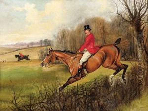 Fox Hunt Oil Painting by John Alfred Wheeler