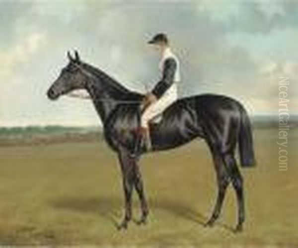 St. Simon, With Fred Archer Up On Newmarket Heath Oil Painting by John Alfred Wheeler