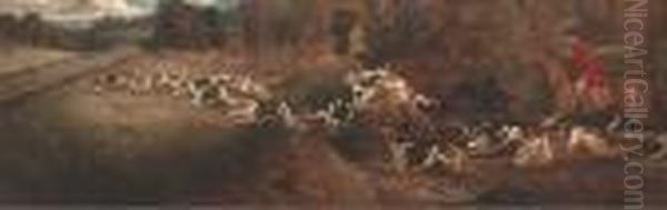 Full Cry Oil Painting by John Alfred Wheeler