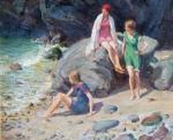 The Bathers Oil Painting by Rowland Wheelwright