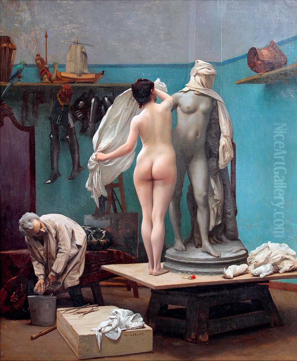 The End of the Sitting Oil Painting by Jean-Leon Gerome
