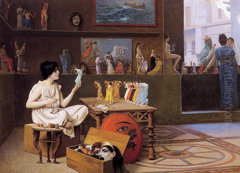 Painting Breathes Life Into Sculpture Oil Painting by Jean-Leon Gerome