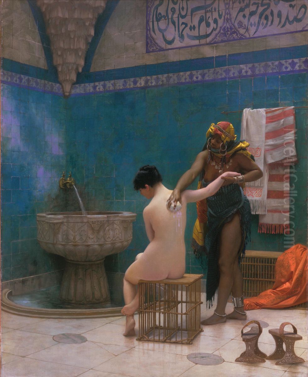 The Bath Oil Painting by Jean-Leon Gerome
