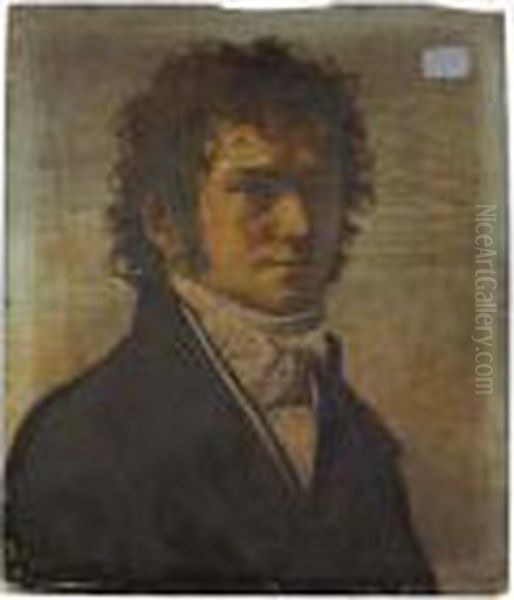 Portrait D'homme Oil Painting by Jean Baptiste Joseph Wicar