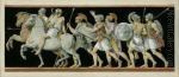 Nach: Zug Romischer Soldat Oil Painting by Jean Baptiste Joseph Wicar