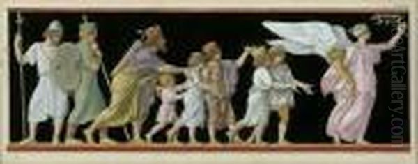 Nach: Prozession Oil Painting by Jean Baptiste Joseph Wicar