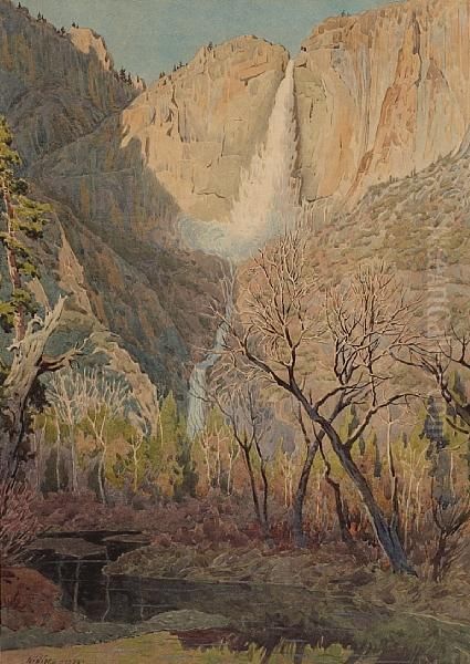 Yosemite Falls Oil Painting by Gunnar Mauritz Widforss