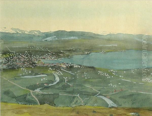 Mont Saleve Oil Painting by Gunnar Mauritz Widforss