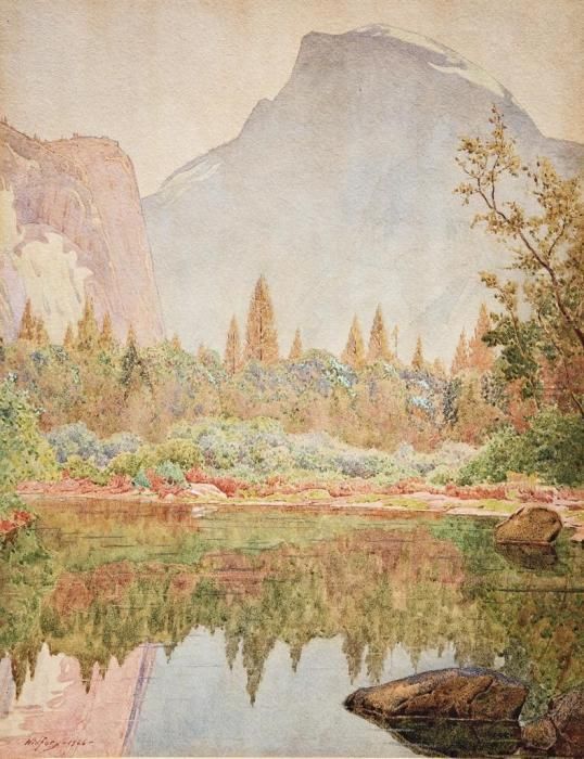 Half Dome, Yosemite Oil Painting by Gunnar Mauritz Widforss