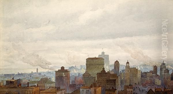 San Francisco Oil Painting by Gunnar Mauritz Widforss