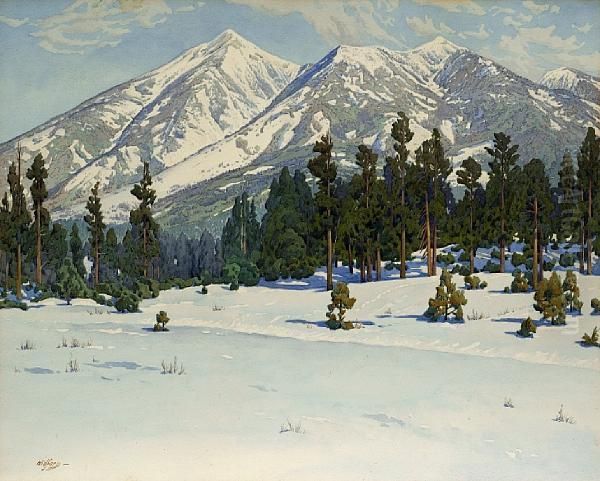 San Francisco Peaks, Arizona Oil Painting by Gunnar Mauritz Widforss