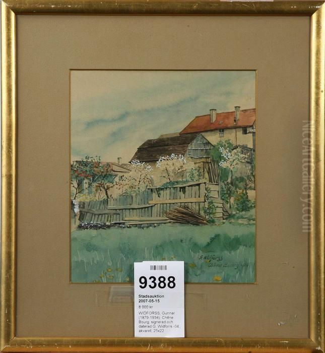 Chene Bourg, Signerad Och Daterad G. Widforrs -04 Oil Painting by Gunnar Mauritz Widforss