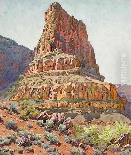 Zoroaster Temple Oil Painting by Gunnar Mauritz Widforss