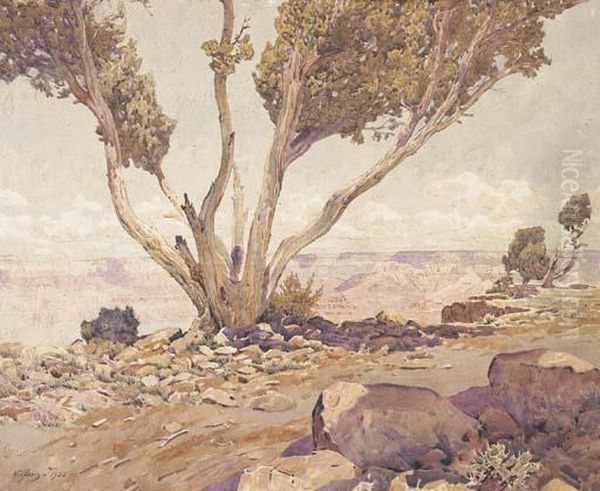 Grand Canyon Oil Painting by Gunnar Mauritz Widforss