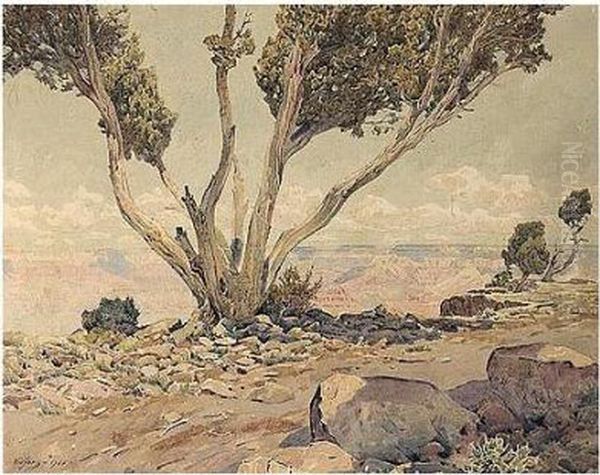 The Grand Canyon Oil Painting by Gunnar Mauritz Widforss