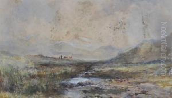 Moorland Landscape Oil Painting by William Widgery