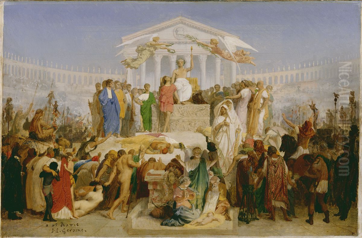 The Age of Augustus, the Birth of Christ Oil Painting by Jean-Leon Gerome