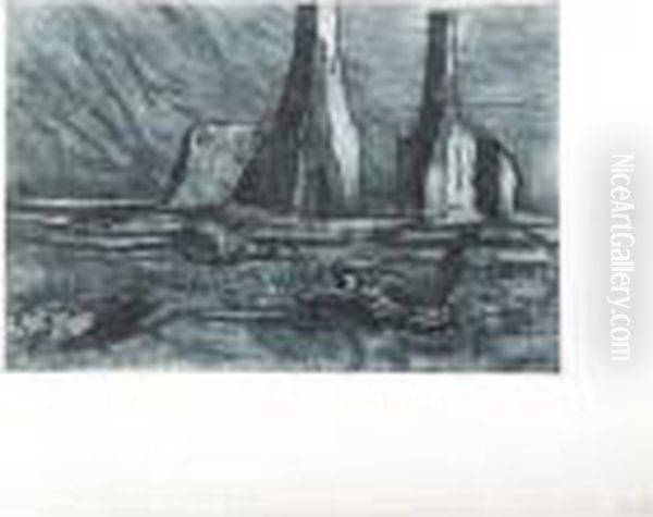 Untitled Oil Painting by Hans Beat Wieland