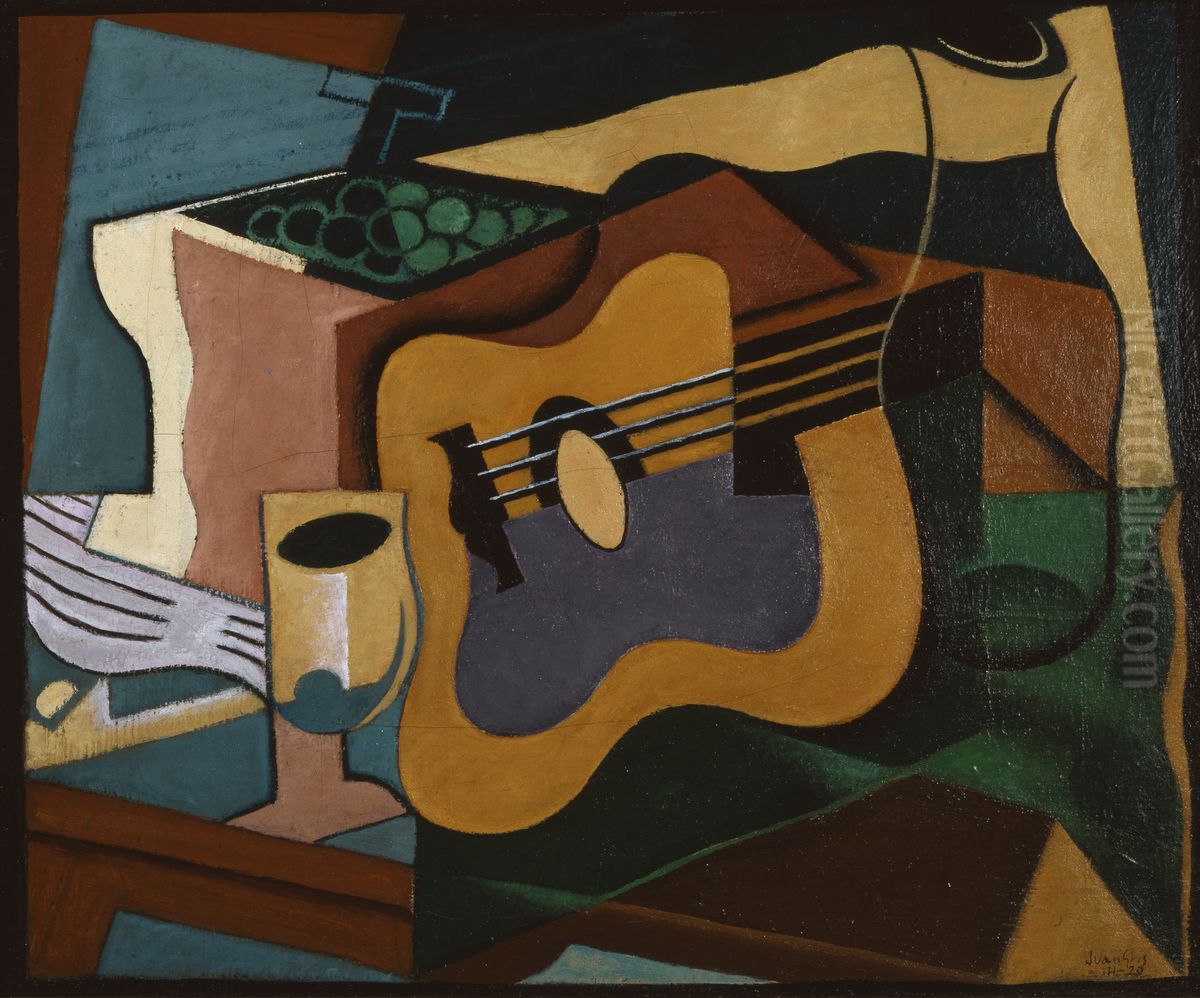 Still Life with Guitar Oil Painting by Juan Gris