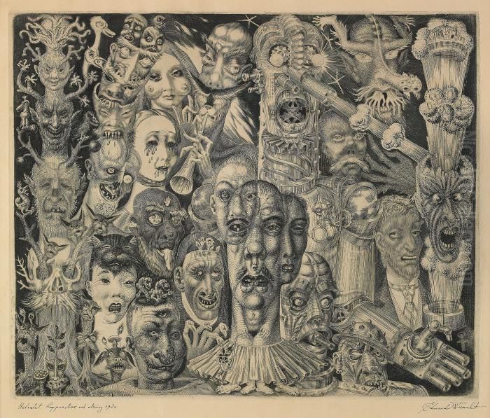 Porgu - Hell - Helvetet Oil Painting by Eduard Wiiralt