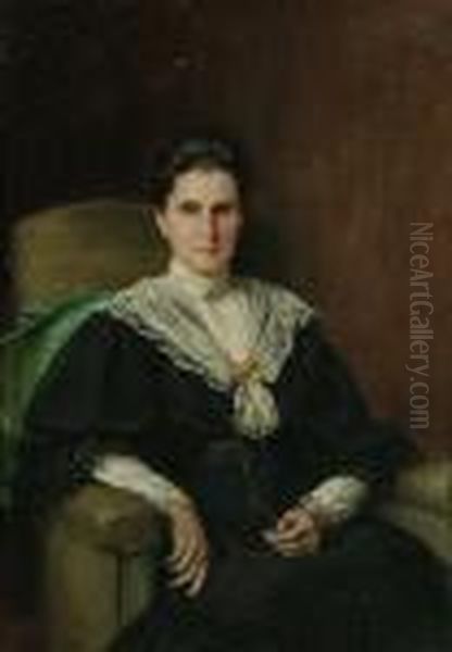 Portrait Of Mary Ann Wild, The 
Artist's Mother; Portrait Of Thomas Wild, The Artist's Father Oil Painting by Frank Percy Wild