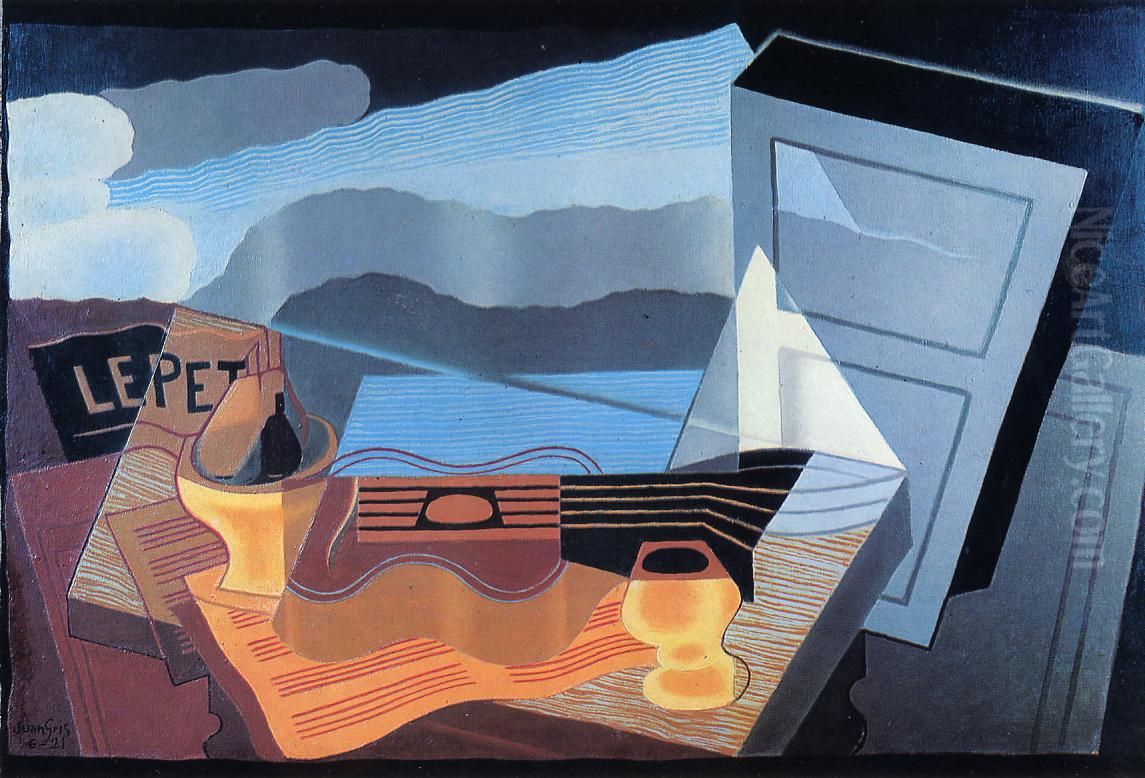 View across the Bay Oil Painting by Juan Gris