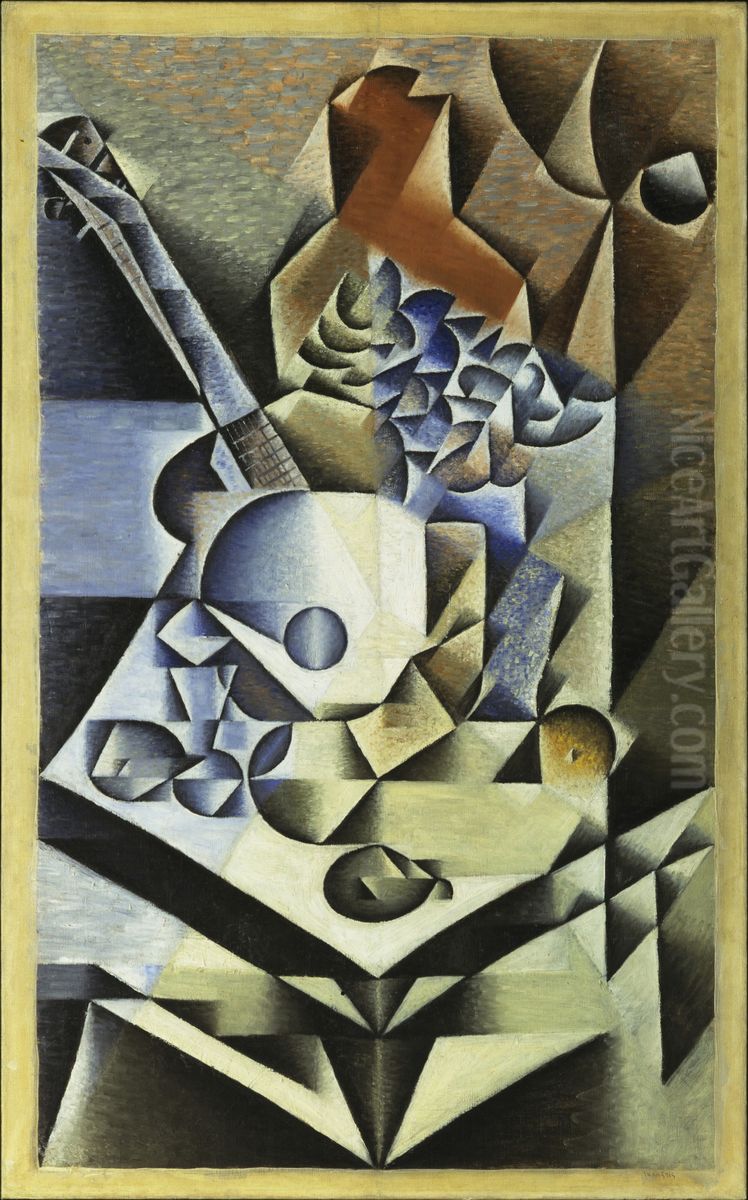 Still Life With Flowers Oil Painting by Juan Gris