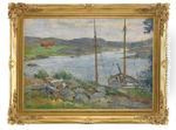 Batar I Havsvik Oil Painting by Carl Wilhelm Wilhelmson