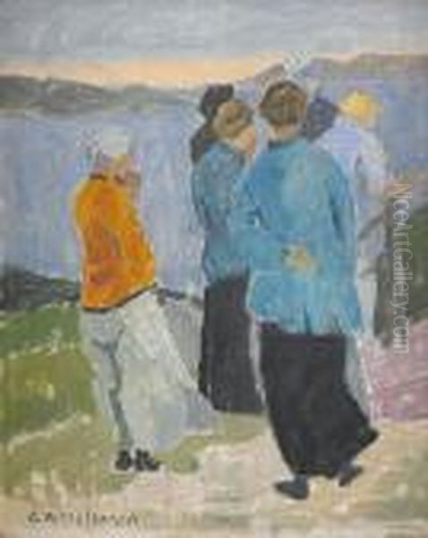 Vid Brunnen I Oil Painting by Carl Wilhelm Wilhelmson