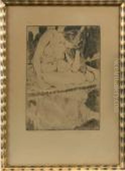 Nakenakt Oil Painting by Carl Wilhelm Wilhelmson