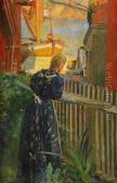 Vastkustmotiv Oil Painting by Carl Wilhelm Wilhelmson