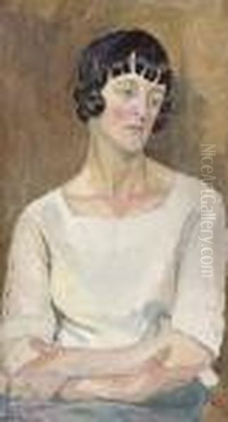 Kvinnoportratt Oil Painting by Carl Wilhelm Wilhelmson