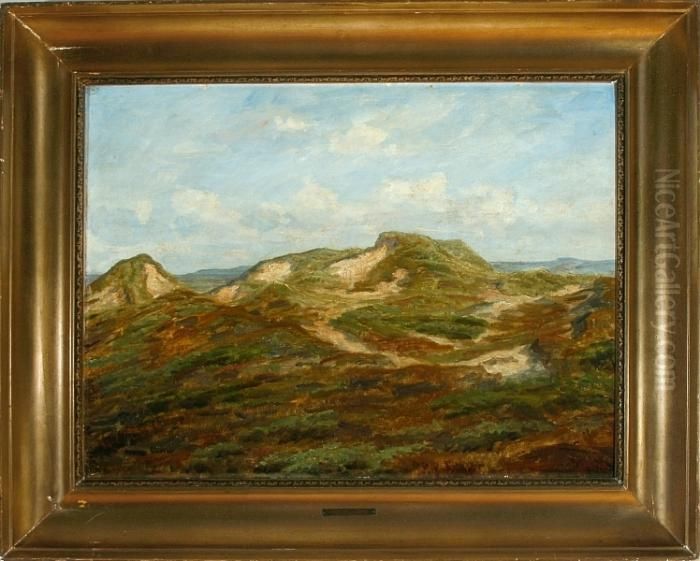 Sand Dunes Near Skagen Village, Denmark Oil Painting by Johannes Martin Fastings Wilhjelm