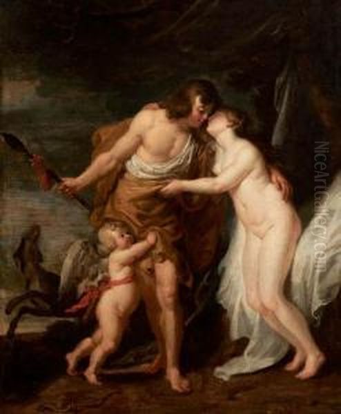 Marte, Venere E Amore Oil Painting by Thomas Willeboirts Bosschaert