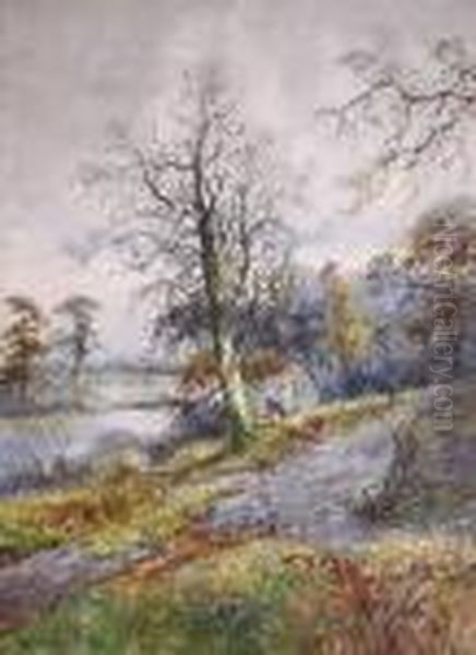 The Faggot Gatherers Oil Painting by Arthur Willett