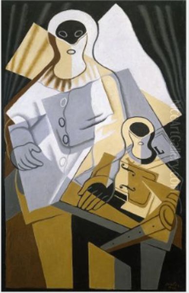 Pierrot Oil Painting by Juan Gris