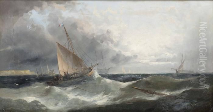 Vid Dovers Vita Klippor Oil Painting by William Harry Williamson