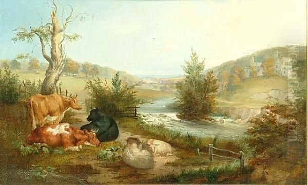 Haddon Hall Oil Painting by Henry Brittan Willis, R.W.S.