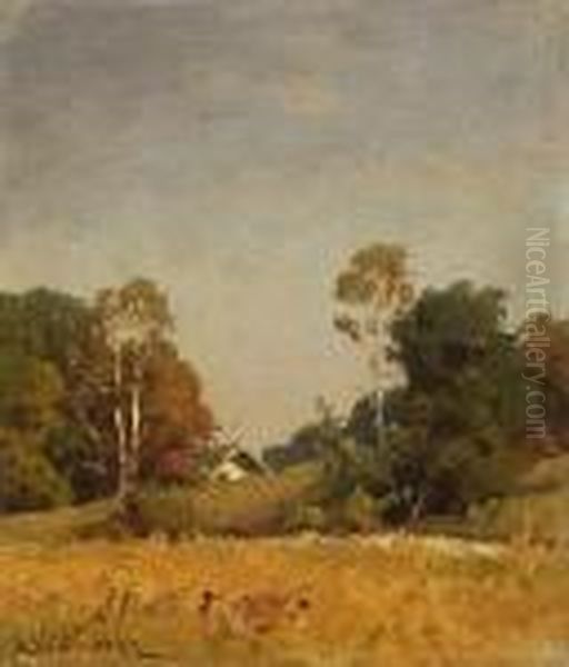 Sommerlandschaft Mit
 Bauernhaus. Oil Painting by Josef Willroider