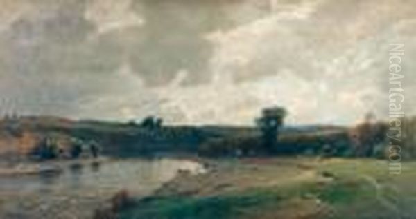 Flusslandschaft, Altmuhltal-bayern Oil Painting by Ludwig Willroider