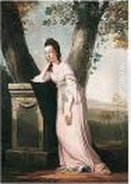 Portrait Of A Lady, Said To Be 
Thesesa Parker (1744-1775), Wife Of John Parker, Later Lord Boringdon Oil Painting by Benjamin Wilson