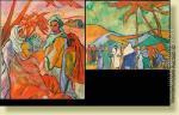 Paysages Orientalistes Animes Oil Painting by Pat Wilson