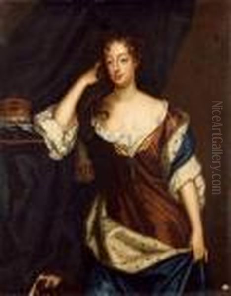 Portrait De Frances Therese Stewart Oil Painting by William Wissing or Wissmig