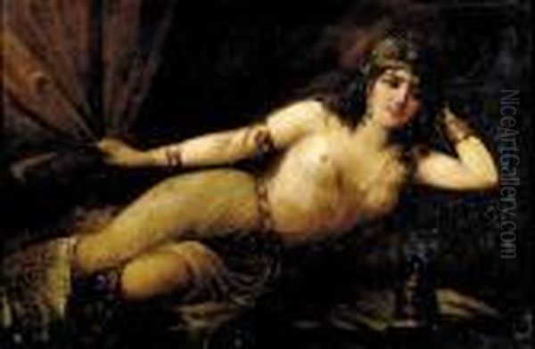 Nj Man Reading Newspaper Oil Painting by Karl Witkowski